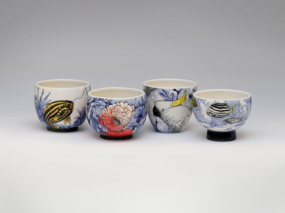 Four teacups