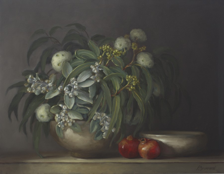 White Eucalyptus & Pomegranates SOLD