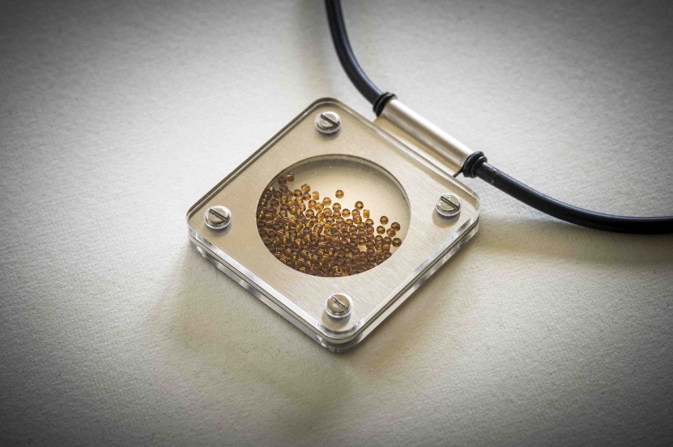 Half Moon Pendant  - Amber