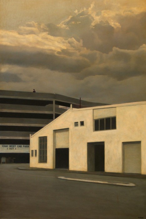 Man on Top of a Car Park