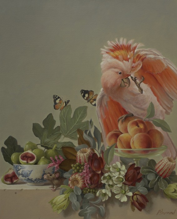 Philip Drummond - Peaches & Figs with Native Bouquet (Major Mitchell) 2022