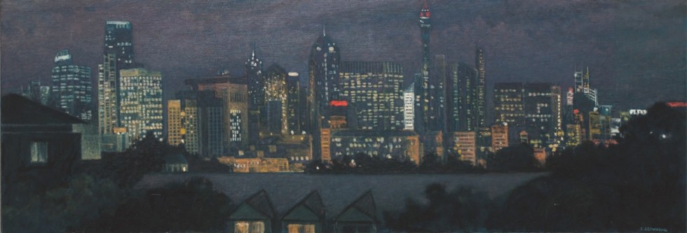 City Lights Over the Rooftops