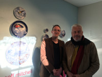 Geoff Mitchell with Walter Barda.