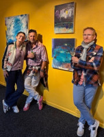 At the Paul Williams opening drinks.