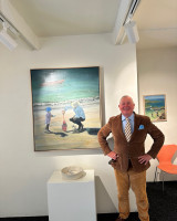 Dom with a couple of Sally Falkiner's Saltwater series.