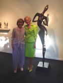 In front of one of Jane's bronze sculptures.
