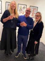 Dinner in the gallery during the David McKay exhibition.