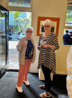 Virginia Glover's exhibition opening - Virginia wit Barb Harry.