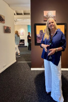 Matilda Dumas at her exhibition opening day.